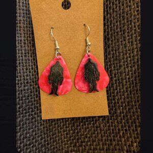 Bigfoot Silvertone Dangle Earrings